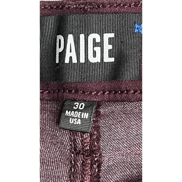 Paige Verdugo Ankle Cherry Noir Size 30  Cropped Ankle Ultra Skinny Soft - Picture 8 of 14